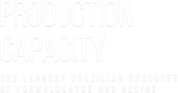 Production capacity - the largest brazilian producer of formattedhyde and composite resins